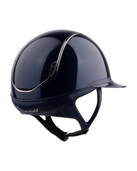 Samshield Miss Shield Glossy 2.0 Navy/Black Chrome - Ridehjelm 